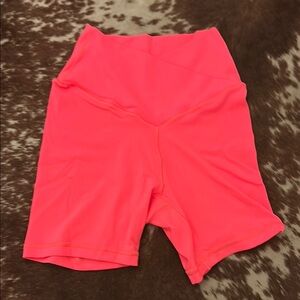 Aerie Pink Bike Shorts Moisture-Wicking Mid-Thigh